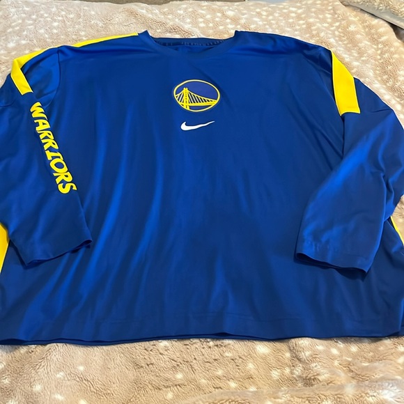 Nike Dri-fit NBA Golden State Warriors long sleeve shirt XXL - Picture 2 of 9